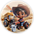 Painel Redondo - Fazendinha Menino - Sublimado 3D - Imagem 1