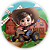 Painel Redondo - Fazendinha Menino - Sublimado 3D - Imagem 1