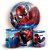 KIT Redondo e Trio - Homem Aranha - Sublimado 3D - Imagem 1