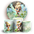 KIT Redondo e Trio - Tinker Bell Sininho - Sublimado 3D - Imagem 1