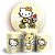 KIT Redondo e Trio - Hello Kitty - Sublimado 3D - Imagem 1