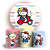 Capas Painel Redondo e Trio Cilindro Sublimado - Hello Kitty - Imagem 1