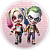 Painel Redondo - Arlequina e Coringa - Sublimado 3D - Imagem 1