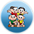Painel Redondo - Turma da Monica - Sublimado 3D - Imagem 1