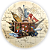 Painel Redondo - Mapa Viagens - Sublimado 3D - Imagem 1