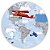 Mini Painel - Mapa Aviao - Sublimado 3D - Imagem 1