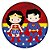 Mini Painel - Mulher Maravilha e Super Homem Cute - Sublimado 3D - Imagem 1