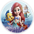 Painel Redondo - Princesa Ariel - Sublimado 3D - Imagem 1