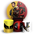 KIT Redondo e Trio - Wolverine E Deadpool - Sublimado 3D - Imagem 1
