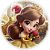 Painel Redondo - Princesa Bela - Sublimado 3D - Imagem 1
