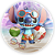 Painel Redondo - Stitch Pool Party - Sublimado 3D - Imagem 1