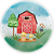 Painel Redondo - Fazendinha  - Sublimado 3D - Imagem 1
