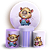 KIT Redondo e Trio - Capivara - Sublimado 3D - Imagem 1