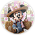 Painel Redondo - Minnie Fazendinha - Sublimado 3D - Imagem 1