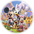 Painel Redondo - Turma Do Mickey E Minnie - Sublimado 3D - Imagem 1