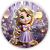 Painel Redondo - Rapunzel - Sublimado 3D - Imagem 1