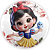 Painel Redondo - Branca de Neve - Sublimado 3D - Imagem 1