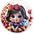 Painel Redondo - Branca de Neve - Sublimado 3D - Imagem 1