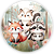 Painel Redondo - Animais Bosque Encantado - Sublimado 3D - Imagem 1