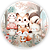 Painel Redondo - Animais Bosque Encantado - Sublimado 3D - Imagem 1
