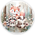 Painel Redondo - Animais Bosque Encantado - Sublimado 3D - Imagem 1