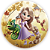 Painel Redondo - Rapunzel - Sublimado 3D - Imagem 1