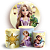KIT Redondo e Trio - Rapunzel - Sublimado 3D - Imagem 1