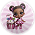 Painel Redondo - Menina Confeitaria Doces - Sublimado 3D - Imagem 1