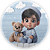 Painel Redondo - Oh Baby - Sublimado 3D - Imagem 1