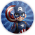 Painel Redondo - Capitão América - Sublimado 3D - Imagem 1
