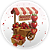 Painel Redondo - Morango Do Amor - Sublimado 3D - Imagem 1