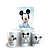 Faixa Lateral e Trio Cilindro Sublimado 3D Vest Facil - Mickey Baby Azul - Imagem 1