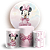 KIT Redondo e Trio - Minnie Baby Rosa - Sublimado 3D - Imagem 1