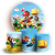 KIT Redondo e Trio - Super Mario - Sublimado 3D - Imagem 1