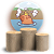 KIT Redondo e Trio - Capivara - Sublimado 3D - Imagem 1