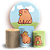 KIT Redondo e Trio - Capivara - Sublimado 3D - Imagem 1