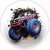 Painel Redondo Sublimado 3D - Hot Wheels - Imagem 1