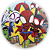 Painel Redondo Sublimado 3D - Homem Aranha - Imagem 1