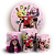 KIT Redondo e Trio Sublimado 3D - Emilly Vick Os Rosa - Imagem 1