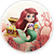 Mini Painel Sublimado 3D - Princesa Ariel Pequena Sereia - Imagem 1