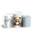 Trio Cilindro Sublimado 3D - Urso - Imagem 1