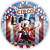 Painel Redondo Sublimado 3D - Mickey E Minnie Circo - Imagem 1