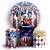 KIT Redondo e Trio Sublimado 3D - Mickey E Minnie Circo - Imagem 1