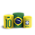 Capas Trio Cilindro Sublimado Vest Facil - Copa Do Mundo Brasil - Imagem 1
