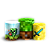 Capas Trio Cilindro Sublimado Vest Facil - Minecraft - Imagem 1
