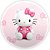 Capa Painel Redondo Sublimado - Hello Kitty - Imagem 1