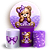 Capas Painel Redondo e Trio Cilindro Sublimado - Ursinho Lilas - Imagem 1