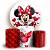 Capas Painel Redondo e Trio Cilindro Sublimado - Minnie - Imagem 1
