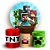 Capas Painel Redondo e Trio Cilindro Sublimado - Minecraft - Imagem 1