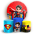 Capas Painel Redondo e Trio Cilindro Sublimado - Herois Super Homem - Imagem 1
